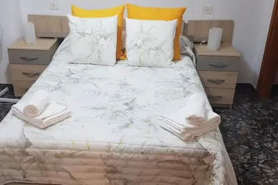 Cama o camas de una habitación en Vacacional Tegueste 2ºD
