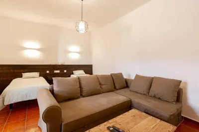 Zona de estar de Casa Cueva Bandama