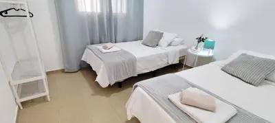 Cama o camas de una habitación en Laia&Beach