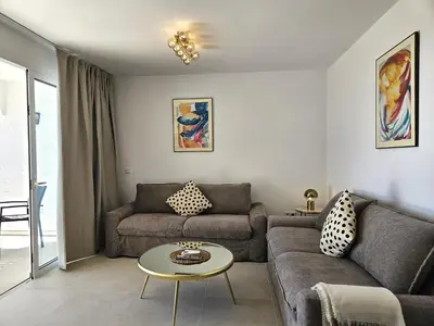 Zona de estar de Suite Aquamarina - Seaside Apartment