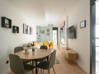 Zona de estar de Apartamento con Gimnasio cerca playa de Las Canteras D3A