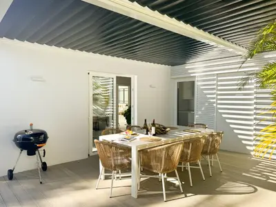 Plano de Porto Mare 42 with heated pool on the Front Line by CanaryScape