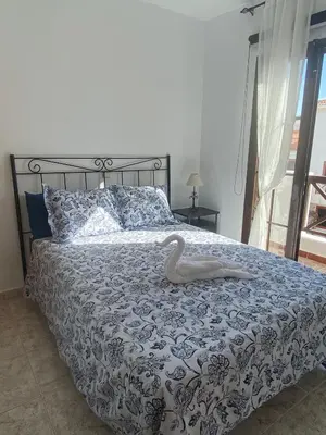 Cama o camas de una habitación en Vivienda con vistas al mar, cerca de la playa y 3 bedrooms