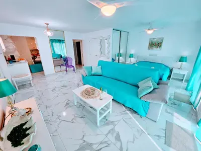 Zona de estar de Blue Sky Apartment