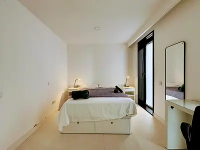 Cama o camas de una habitación en Piso Vistas Playa Alcaravaneras