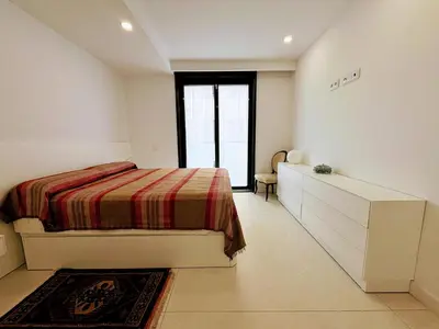 Cama o camas de una habitación en Piso Vistas Playa Alcaravaneras