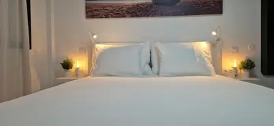 Cama o camas de una habitación en lujoso apartamento con vistas a la playa en el Sur de Gran Canaria