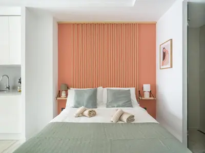Cama o camas de una habitación en Estudio en barrio historico Las Palmas GB1D