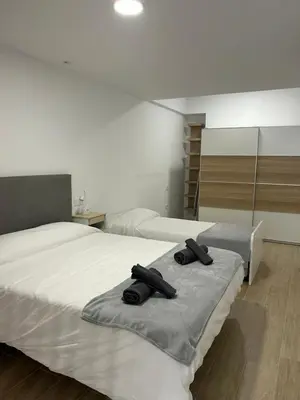 Cama o camas de una habitación en Las Tabaibas beach house