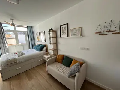 Cama o camas de una habitación en Loft Zarcillo - Design & Relax by the Sea