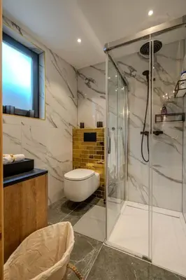 Un baño de Cabaña en Finca