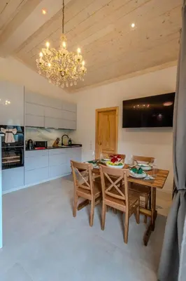 Una cocina o zona de cocina en Cabaña en Finca