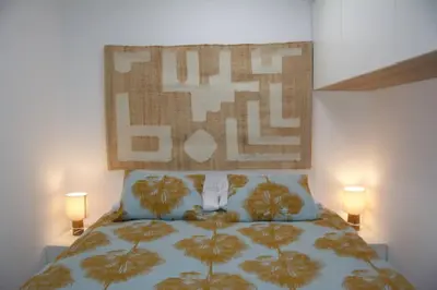 Cama o camas de una habitación en Relax Beach Flor