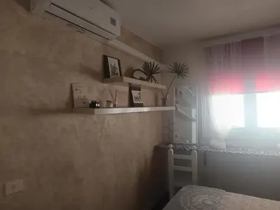 Cama o camas de una habitación en Comfortable apartment with sea view, La Estrella, 57 m²