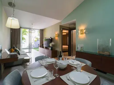 Zona de estar de Exclusive Designer Bungalow in Maspalomas By Pride Holiday Rentals