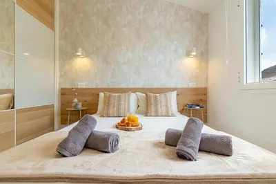 Cama o camas de una habitación en HORIZON VACATION HOME - Yucatán Coastal Oasis