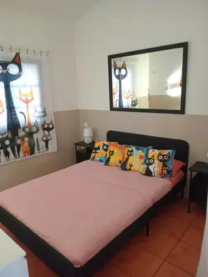 Cama o camas de una habitación en Casita de Gatas OLIA