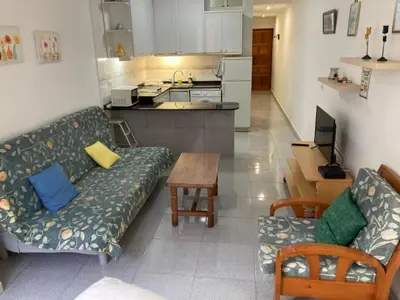 Una cocina o zona de cocina en Vacacional Playa Las Canteras