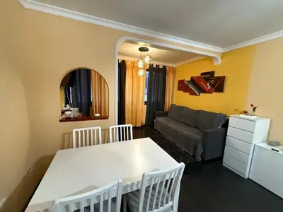 Zona de estar de Apartment right on the beach