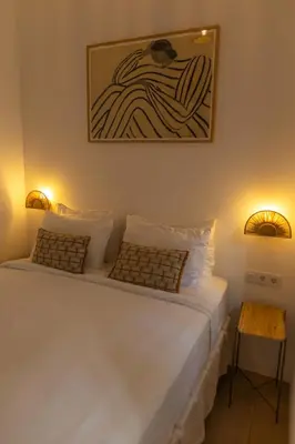 Cama o camas de una habitación en Charming house with Rooftop Pool