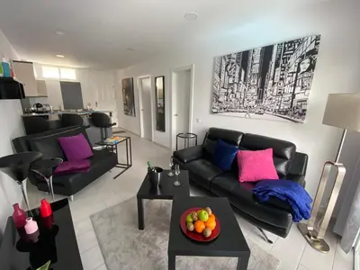 Zona de estar de Los Volcanes Luxus Apartment