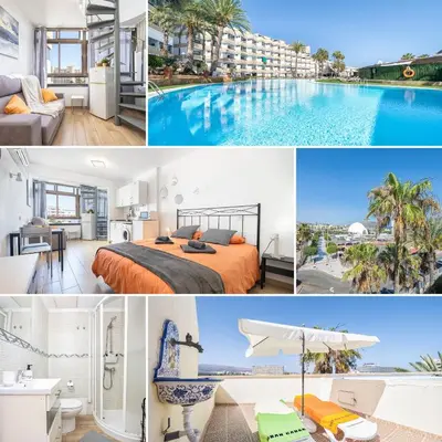 Piscina en o cerca de Twilight Dreams 2 - Studio with private rooftop pool center - Playa del Ingles