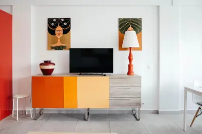 Una televisión o centro de entretenimiento en Apartamento Atlantis-Yumbo
