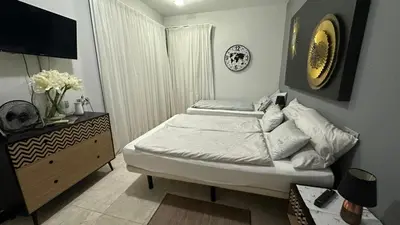 Cama o camas de una habitación en Salobre Villa Crono