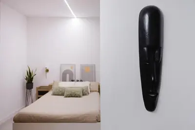 Cama o camas de una habitación en Encanto canario en Arucas