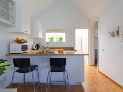 Una cocina o zona de cocina en Bungalow in Maspalomas near Golf & Beach