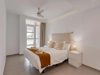 Cama o camas de una habitación en Apartment in Playa de Mogán with Sea Views
