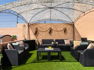 Zona de estar de Villa in Maspalomas with Heated Pool & Sports