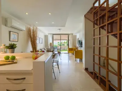 Una cocina o zona de cocina en Apartment in Pasito Blanco near Private Beach