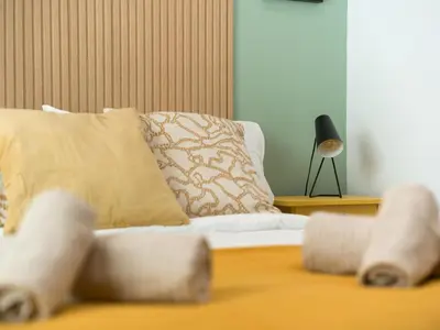 Cama o camas de una habitación en Moderno apartamento cerca playa Las Canteras D1D