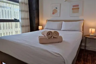 Cama o camas de una habitación en Woermann Beach