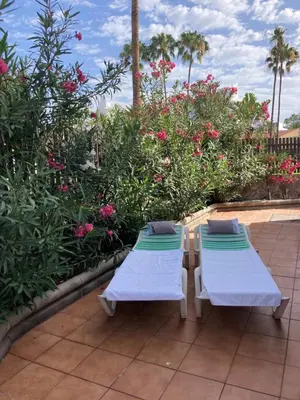 Jardín al aire libre en Santa Férias