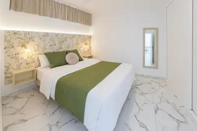 Cama o camas de una habitación en Guayarmina 201
