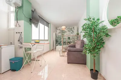 Zona de estar de Estudio primera línea Playa Canteras