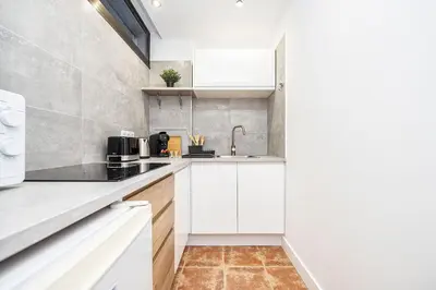 Una cocina o zona de cocina en Twilight Dreams - Design apartment pool beach Playa del Ingles FKK friendly