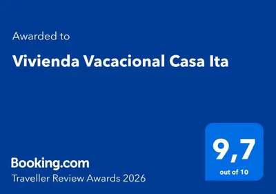Certificado, premio, señal o documento que está expuesto en Vivienda Vacacional Casa Ita