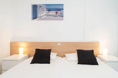 Cama o camas de una habitación en Ocean View Playa del Aguila