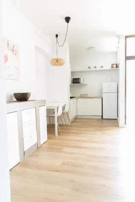Una cocina o zona de cocina en Linda Reina