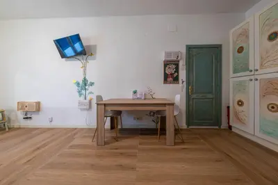 Una televisión o centro de entretenimiento en Déjalo Fluir - Central Studio
