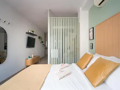 Cama o camas de una habitación en Maravilloso estudio cerca playa de Las Canteras BT3B