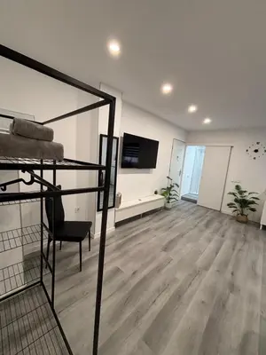 Una televisión o centro de entretenimiento en Loft La Jirafa