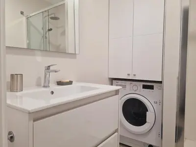 Un baño de castlerock vista mar