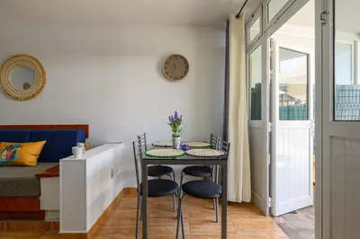 Zona de estar de Bungalow with Terrace BBQ Pool in Maspalomas