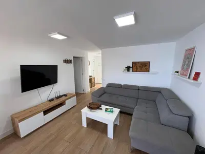 Una televisión o centro de entretenimiento en The Whiter House