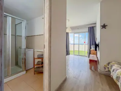 Cama o camas de una habitación en Penthouse Turismar Loft-Terrace & OceanView