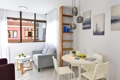 Zona de estar de A bright and modern apartment